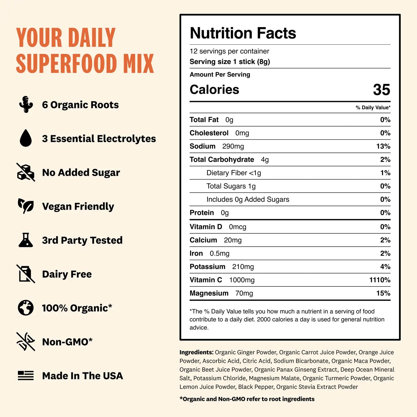 Superoot – Organic Electrolyte & Adaptogen Superfood Blend