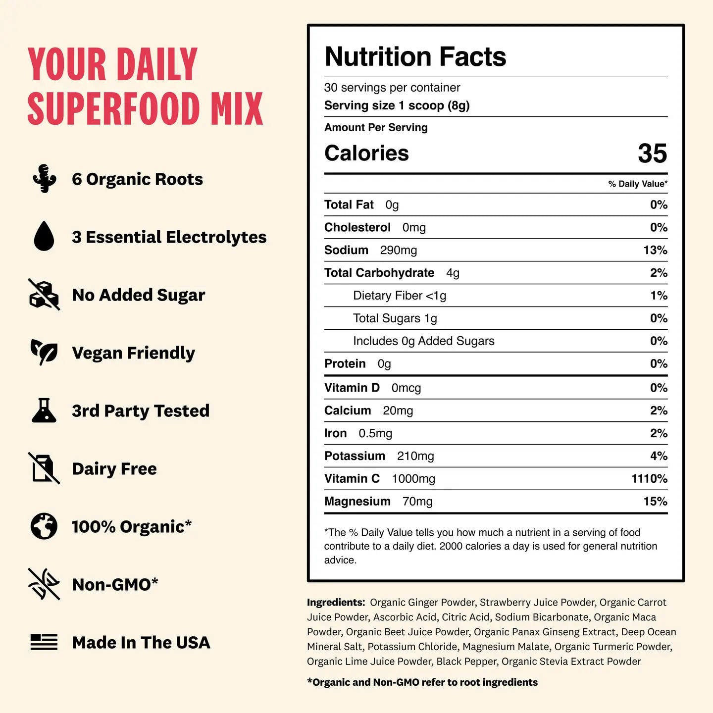 Superoot – Organic Electrolyte & Adaptogen Superfood Blend