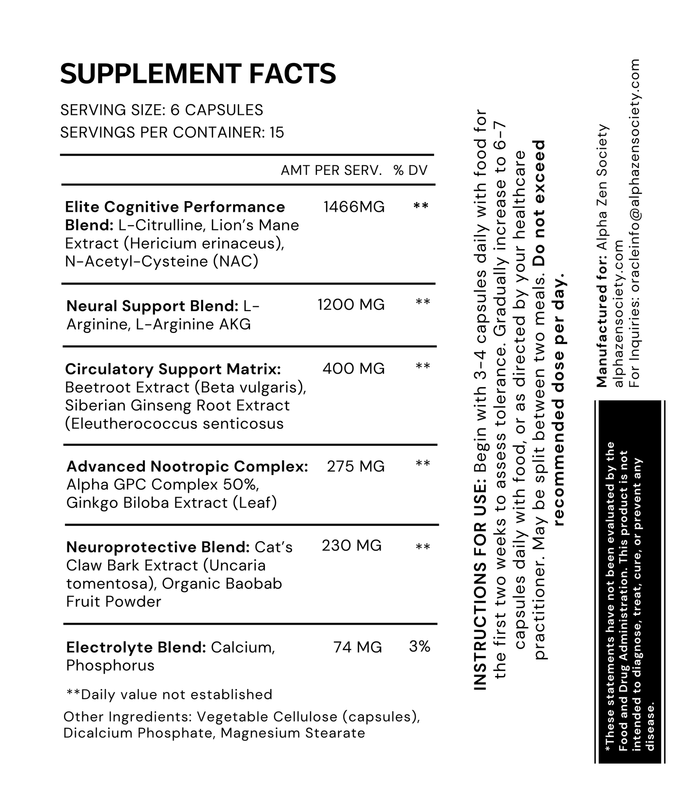 Oracle Nootropic 2.0: Increase focus and mental clarity