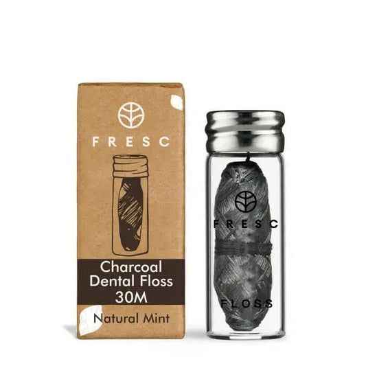 Bamboo Floss Container with Bamboo Charcoal Floss – Eco-Friendly Dental Care for a Greener Smile