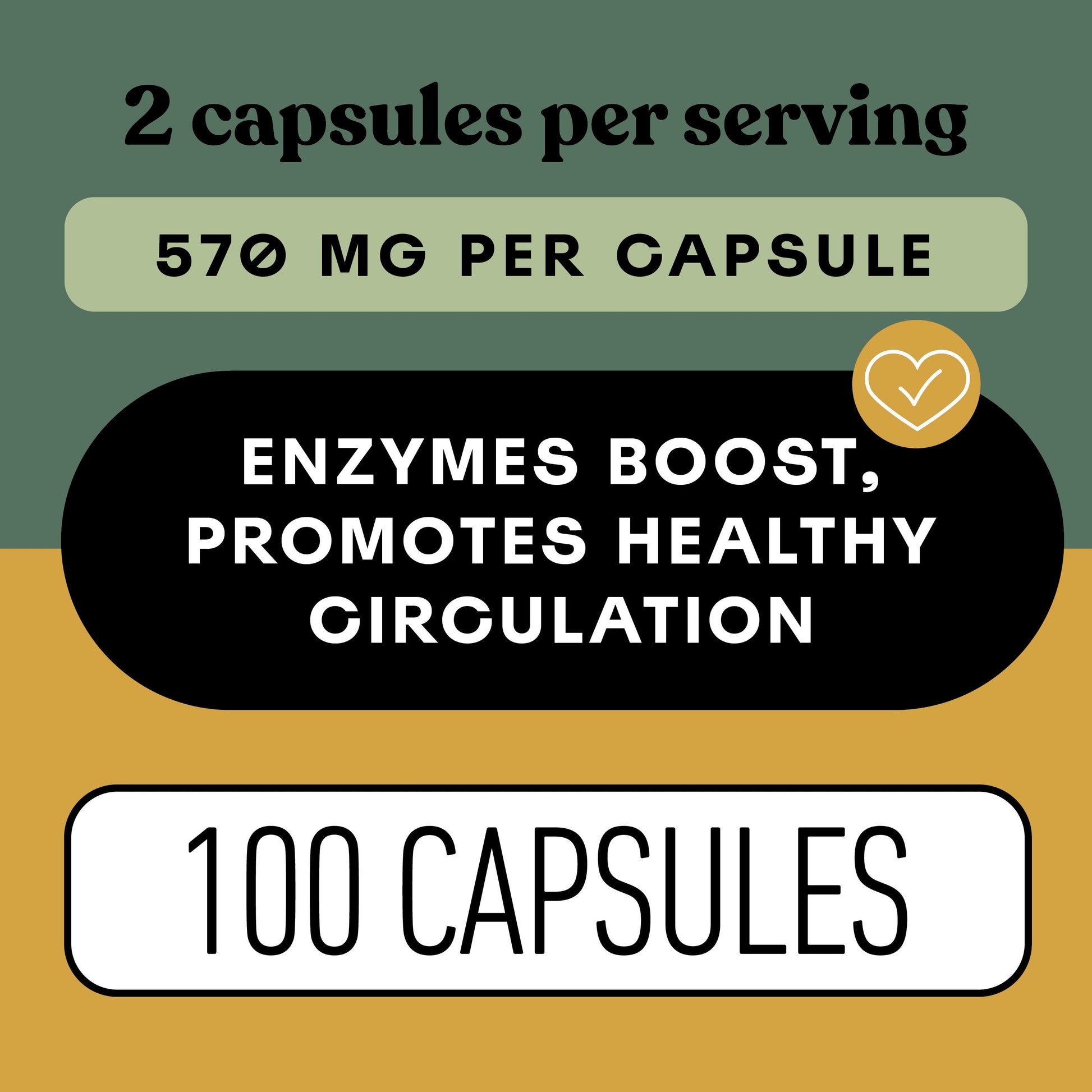Product label with nutritional information and health benefits on a green and yellow background