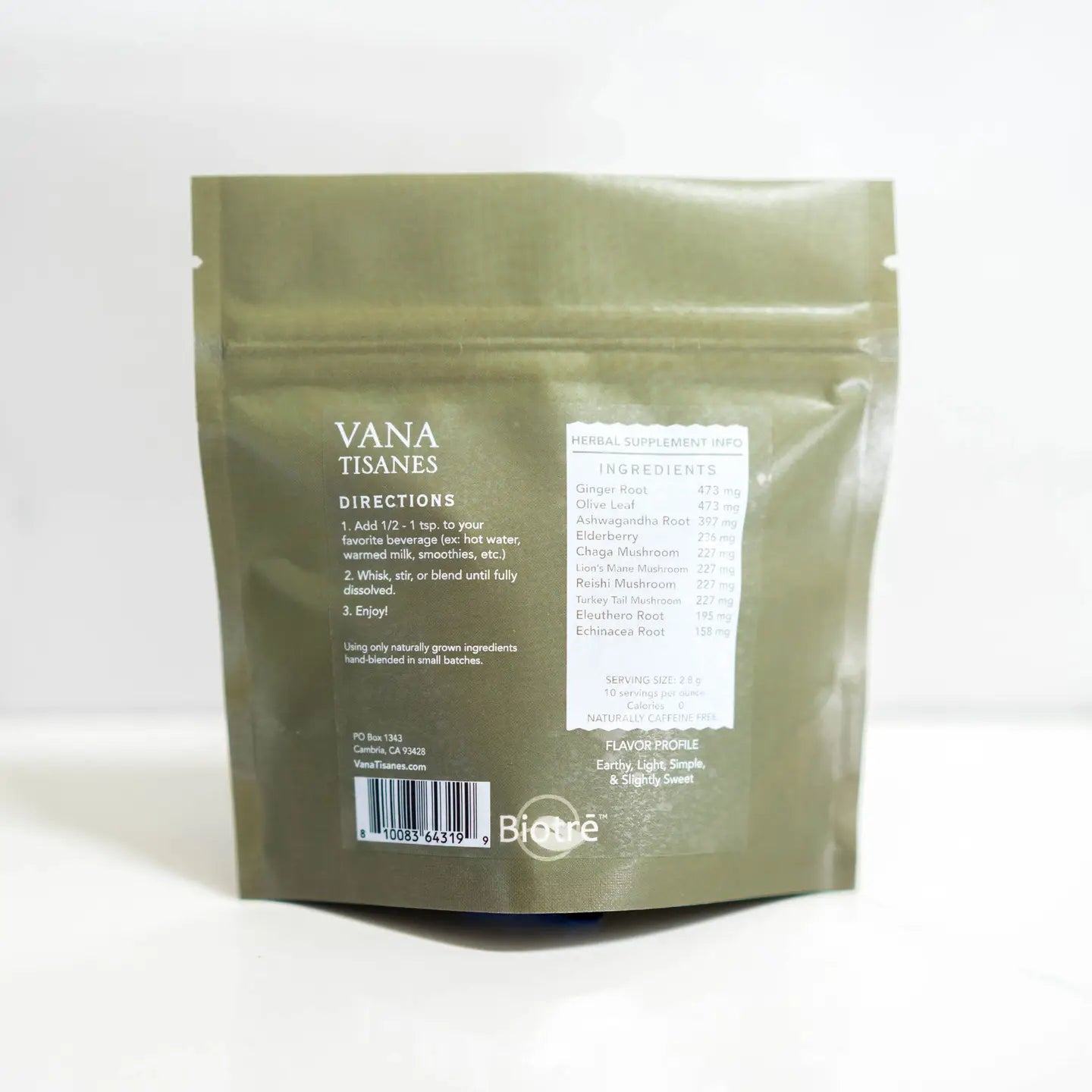 Vana Tisanes: Immune Fine Plant & Mushroom Powder