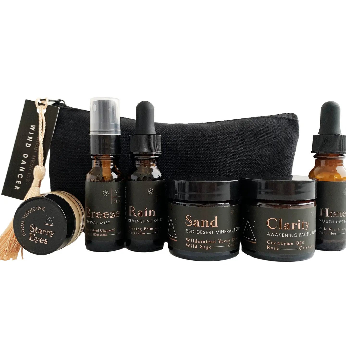 sample size, travel size, sample kit, anti-aging, skin care, clean, toxin-free, restore, good medicine, holistic skin care, clean skin, sustainable packaging